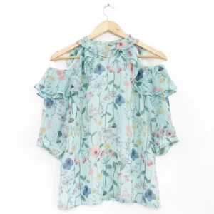 Blusa verde Floreada